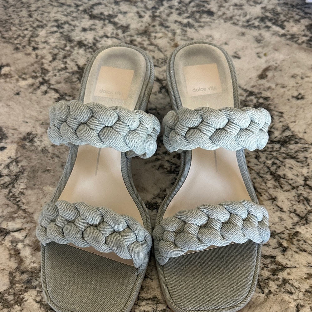 Dolce Vita Women's Braided Sandals - Light blue